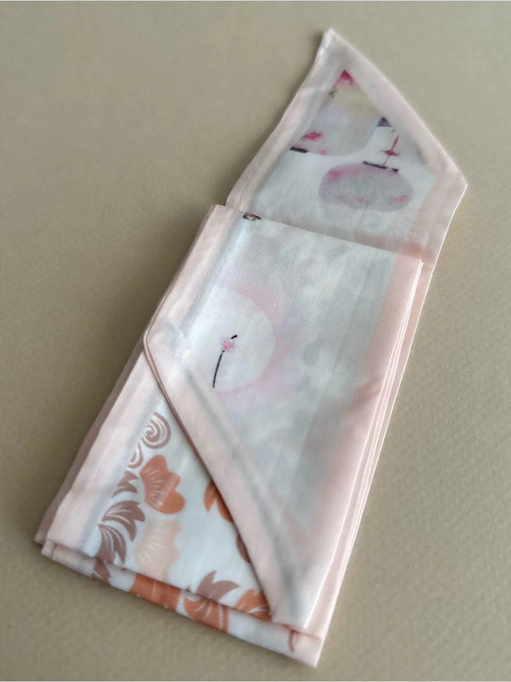 Pastel Pink Floral Scarf M1607